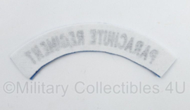 ENKELE Britse leger Parachute Regiment shoulder title - 13 x 4,5 cm - replica