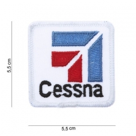 Embleem Cessna - 5,5 x 5,5 cm. - Wit