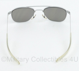 AO American Optical Eyewear Original Pilot Sunglasses silver in case - size 52 - nieuw in doosje - origineel
