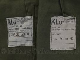 KLU Koninklijke Luchtmacht GVT kledingset jas en broek 1985 - maat 46-48 - origineel
