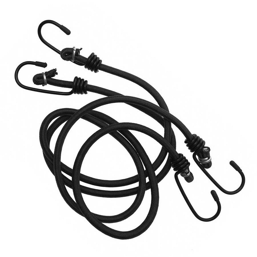 Spankoordenset Spanelastiek met haken -  76 cm. - prijs per 2 stuks - ZWART of GROEN