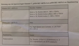 BSST kogelwerend vest maat Large - MET ballistische  inhoud - WIT - merk Mehler - origineel