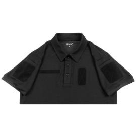 Coolmax "Tactical" Poloshirt met klittenband op armen en borst - zwart/groen/coyote - meerdere maten