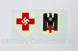 Decal paar Duitse rode kruis DRK Rotes Kreuz - rood kruis en DRK adelaar