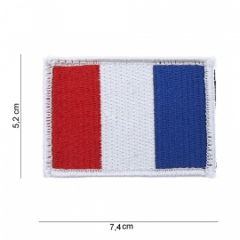Uniform landsvlag Frankrijk stof - met klittenband - 5,2 x 7,4 cm.