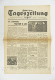 WO2 Duitse krant Tageszeitung nr. 196 23 augustus 1943 - 47 x 32 cm - origineel