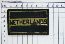 Netherlands embleem MTP Multicam met zwart - met klittenband - 8 x 5 cm