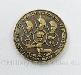 Headquarters 1 (GE/NL) Corps NATO High Readiness Forces (Land) HQ coin Odyssee Sword 2011 - diameter 3,5 cm - origineel