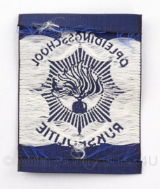 Embleem Opleidingsschool korps rijkspolitie - 5 x 6,5 cm - Origineel
