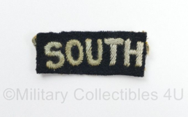 Britse leger South shoulder title - 4,5 x 2 cm - origineel