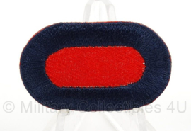 WO2 US Oval wing klein formaat - rood met donkerblauwe rand - afmeting 2,5 x 4 cm - replica