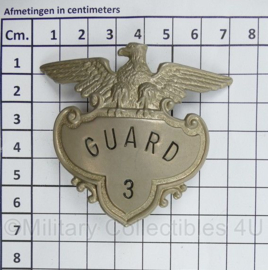 US Guard 3 brevet badge - 6,5 x 7 cm -  origineel