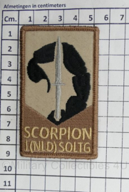 KCT Korps Commandotroepen Scorpion 1 NLD SOLTG Special Operations Land Task Group embleem - zilveren dolk voor 2 uitzendingen - met klittenband - 9 x 5 cm
