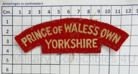 British Army shoulder title ENKEL Prince of Wales's own Yorkshire - 11,5 x 3,5 cm - origineel