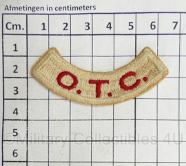 Britse leger OTC Officers Training Corps shoulder title - 6,5 x 3 cm - origineel