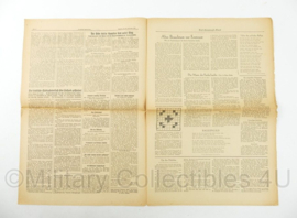 WO2 Duitse krant Frankische Tageszeitung nr. 230 30 september/1 oktober 1944 - 47 x 32 cm - origineel