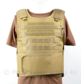 NL Politie DSI Speciale Eenheden COYOTE universeel kogelwerende vest hoes zonder ballistische inhoud - XS t/m XXL - met klittenband voor tekststrook voor EN achter - replica