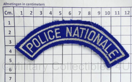 Franse politie shoulder title Police Nationale - 12 x 2,5 cm -  origineel