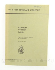 KL Landmacht  handboek voor het kader - VS 2 1351 - 1988 - 20 x 14 x 1,5 cm - origineel