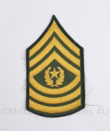 US army Command Sergeant Major CSM - ENKEL rang embleem -13,5 x 7,5 cm -