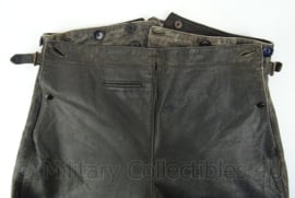 Duitse lederen pofbroek/rijbroek - WO2 model - maat 54