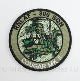 RNLAF Royal Netherlands Airforce 300 SQN Cougar MK II embleem - met klittenband - diameter 9 cm