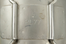 KL Veldfles met RVS beker en canvas hoes - 22 x 14 x 9 cm - origineel