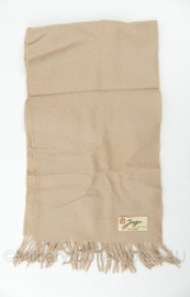 KL Nederlandse leger Cashmere Wool sjaal beige - maker Jago Holland - 120 x 23,5 cm - nieuw - origineel