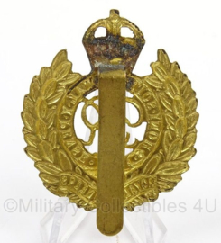 Britse cap badge Royal Engineers - afmeting 4 x 6 cm - origineel