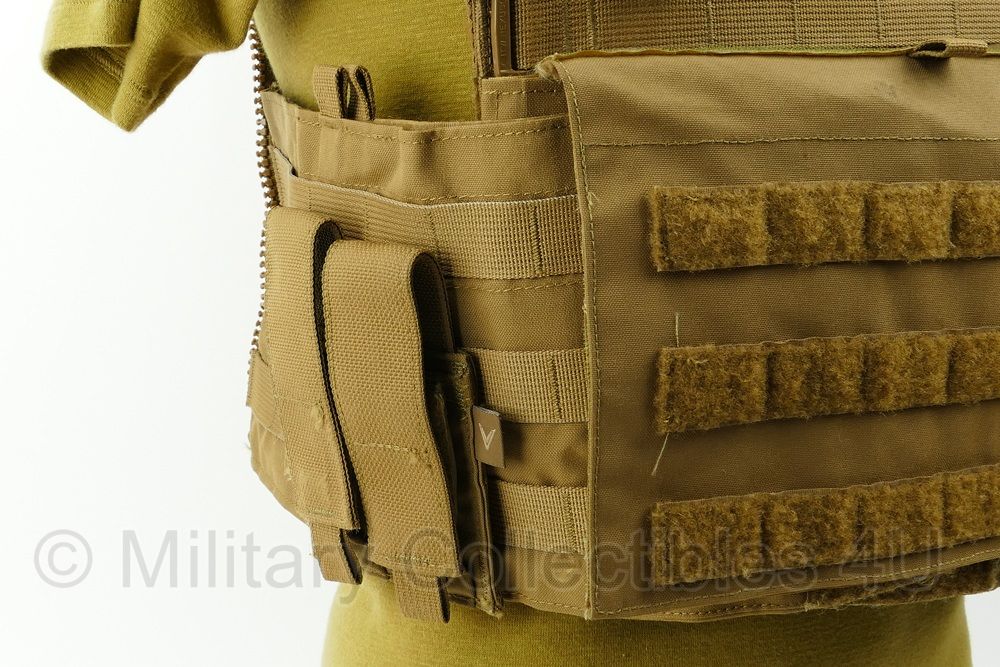Velocity Systems SC10 Tactical Vest Coyote - SCARAB LE Front - SCARAB LT Back - CBN3 - Front Flap - met 2 tassen -  maat Large - licht gebruikt - origineel