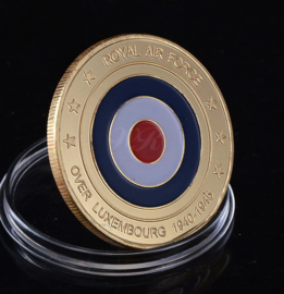 Britse British RAF Royal Air Force coin Over Luxembourg 1940-1945 - Never was so much owed by so many to so few - W. Churchill - diameter 40 mm