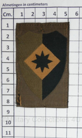 Defensie mouw embleem 1e Legerkorps -  zonder klittenband - 8 x 5 cm - origineel