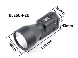 1000 LM Tactical Light Zenitco KLESCH-2U GEN.2.0 Weapon Flashlight 20mm Rail Momentary With Remote Switch Strobe AK-SD upgrade