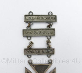 WO2 US Army Sharpshooter / Marksman /Coast Arty Artillery badge - origineel
