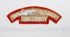Britse leger Prince of Wales's Own Yorkshire shoulder title - 11 x 3,5 cm - origineel