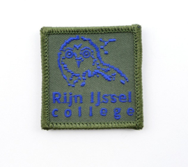 KL Nederlandse leger ROC Rijn-IJssel Arnhem borstembleem - met klittenband - 5 x 5 cm - origineel