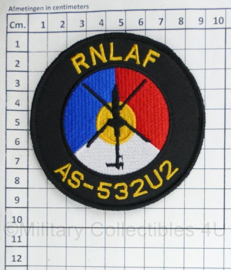 KLU Koninklijke Luchtmacht RNLAF Royal Netherlands Air Force AS-532U2 embleem - met klittenband - diameter 9 cm