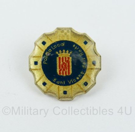 Spaanse politie Policia Local Sant Vicenç dels Horts speld - diameter 2,5 cm - origineel