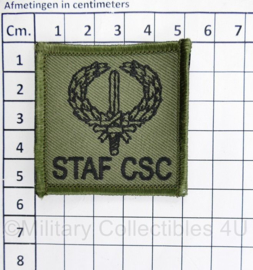 Defensie borst  embleem STAF CSC - met klittenband - 5 x 5 cm - origineel