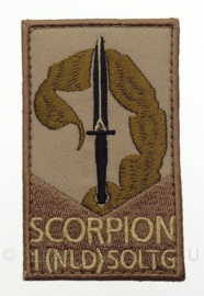 KL Nederlandse leger Korps Commandotroepen Scorpion embleem - met klittenband - 8,3 x 5 cm