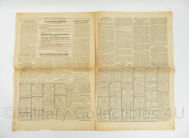 WO2 Duitse krant Tageszeitung nr. 216 13 september 1943 - 47 x 32 cm - origineel