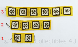 WW2 British shoulder ranks pip Royal Armoured Corps Regiment yellow - per 2, 4 of 6 stuks - origineel