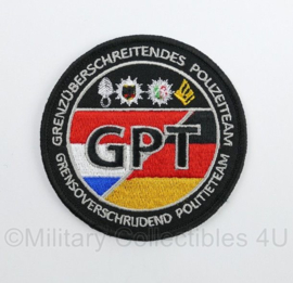 Nederlandse Politie en Duitse Politie Grensoverschrijdend Politieteam embleem met klittenband - diameter 9 cm