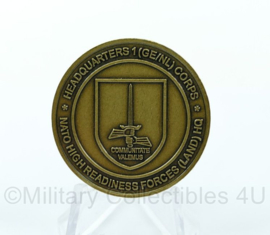 Defensie coin 1 NL GE Corps Headquarters  Operation Kingred Sword Noble Mariner  Noble Sword May 2007- origineel
