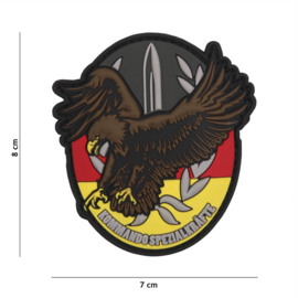 Embleem 3D PVC met klittenband - Kommando Spezial Kräfte - 7 x 8 cm.