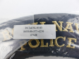 Britse leger Royal Navy Police straatnaam shoulder title paar - 11,5 x 5 cm - origineel
