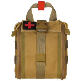 Medische tas geneeskundige dienst BLS IFAK Bag MOLLE - SMALL  - 16 x 18 x 8 cm. - nieuw gemaakt - COYOTE