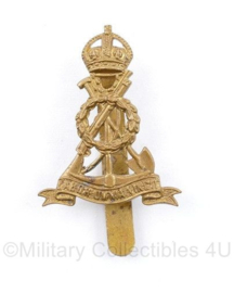 Britse WO2 cap badge royal Pioneer corps - Kings Crown - 5,5 x 3 cm - origineel