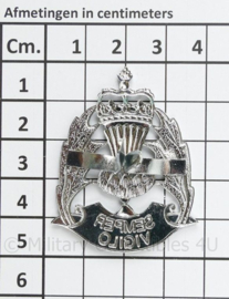 Schotse politie pet insigne met buigpinnen Semper Vigilo - 4½ x 3½ cm - origineel