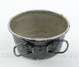WO2 Duits model veldfles beker aluminium zwart  - fabrikant WAL54 - origineel net naoorlogs